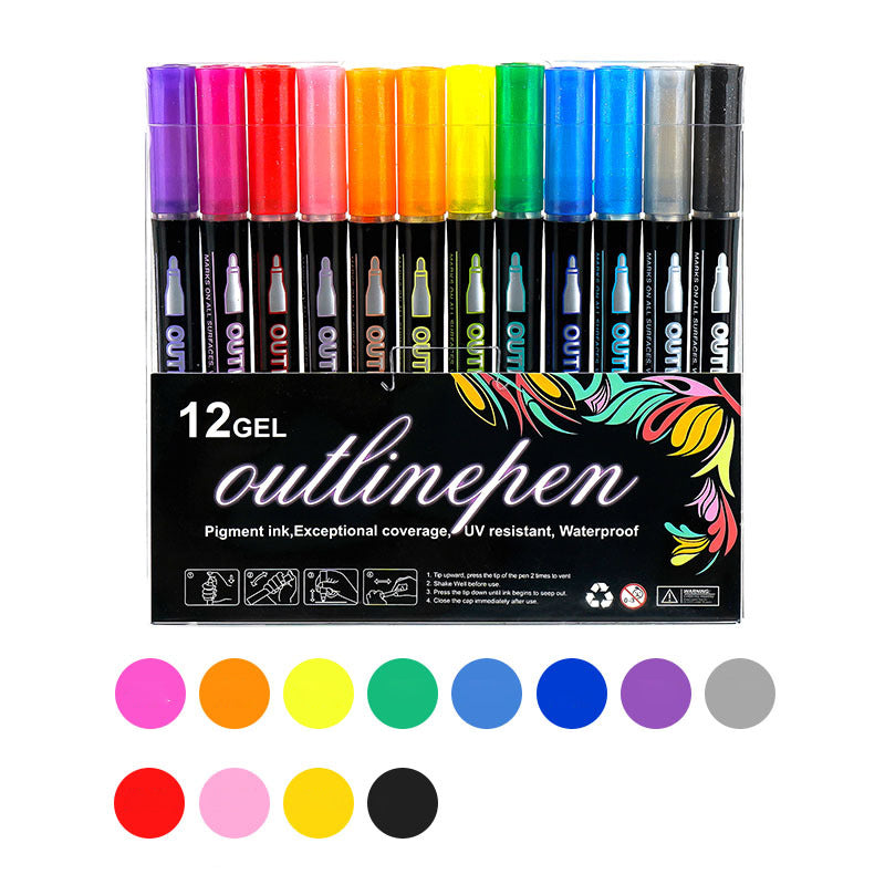 🎅Idée cadeau de Noël 49% de réduction - 🎁Stylos surligneurs Graffiti lumineux pour coloriage