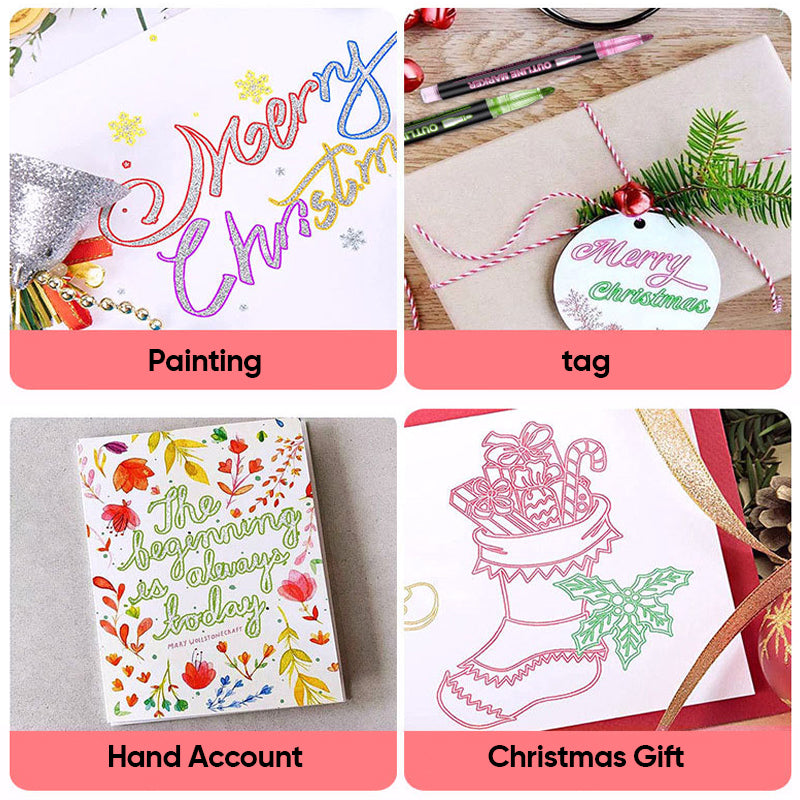 🎅Idée cadeau de Noël 49% de réduction - 🎁Stylos surligneurs Graffiti lumineux pour coloriage