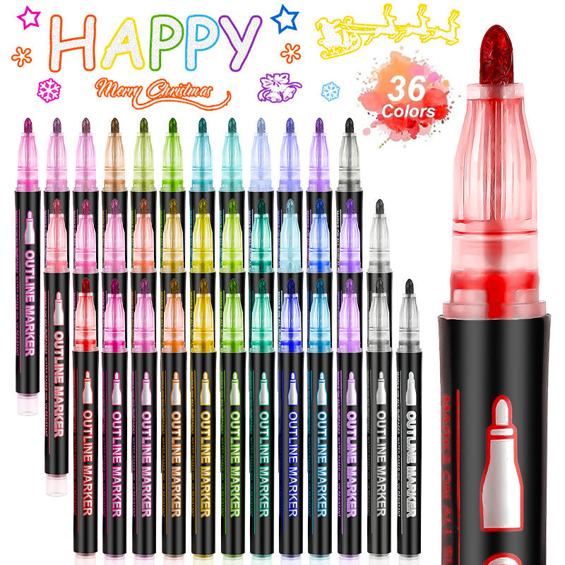 🎅Idée cadeau de Noël 49% de réduction - 🎁Stylos surligneurs Graffiti lumineux pour coloriage