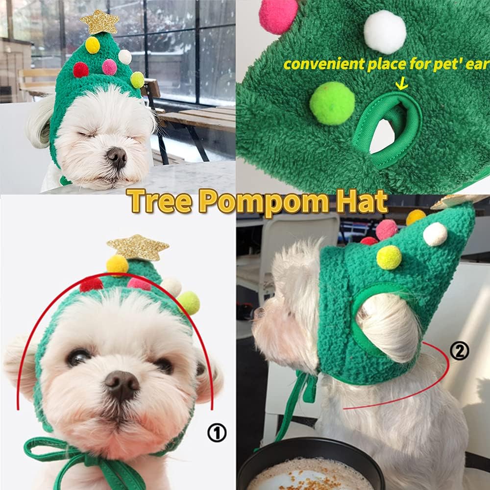 🎄Adorable bonnet à pompon en forme de sapin de Noël🎅