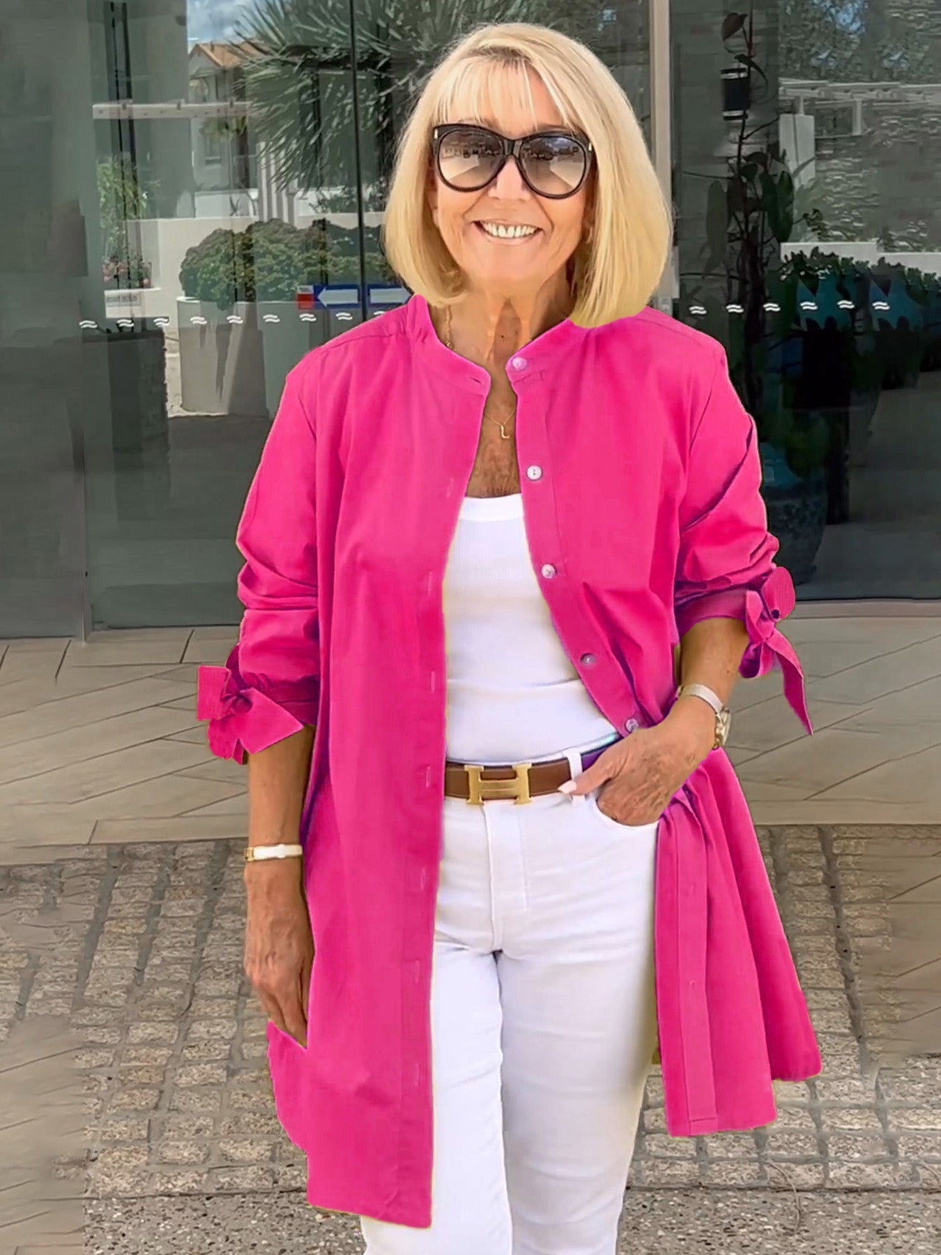 💥NOUVEAUX ARRIVANTS💥Vestes longues en coton de couleur unie pour femmes