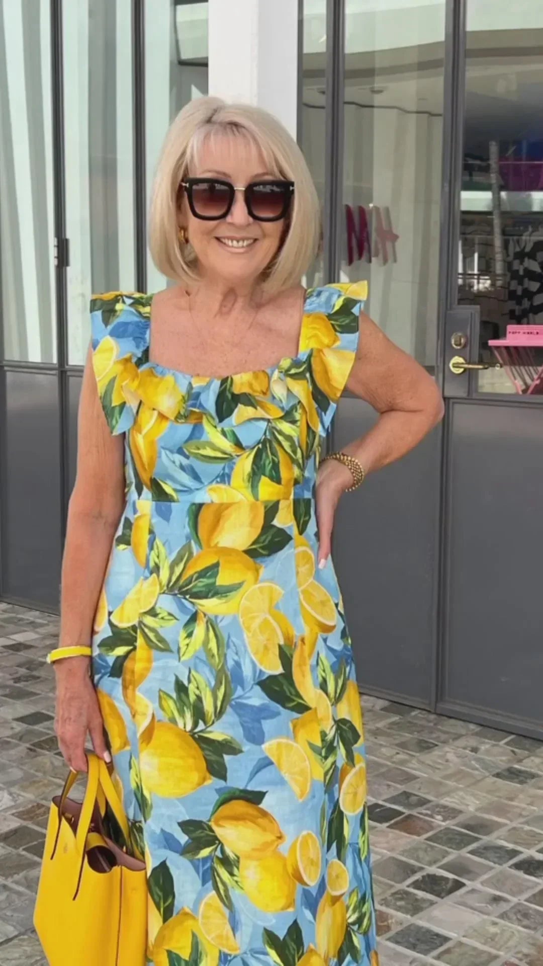 đ„Hot 41%OFFđ„Plus Size Lemon Printing Tunic Dress