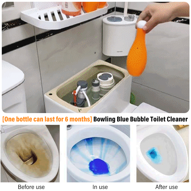 🏆Nettoyant pour cuvette de toilette Bowling Blue Bubble🌿👑
