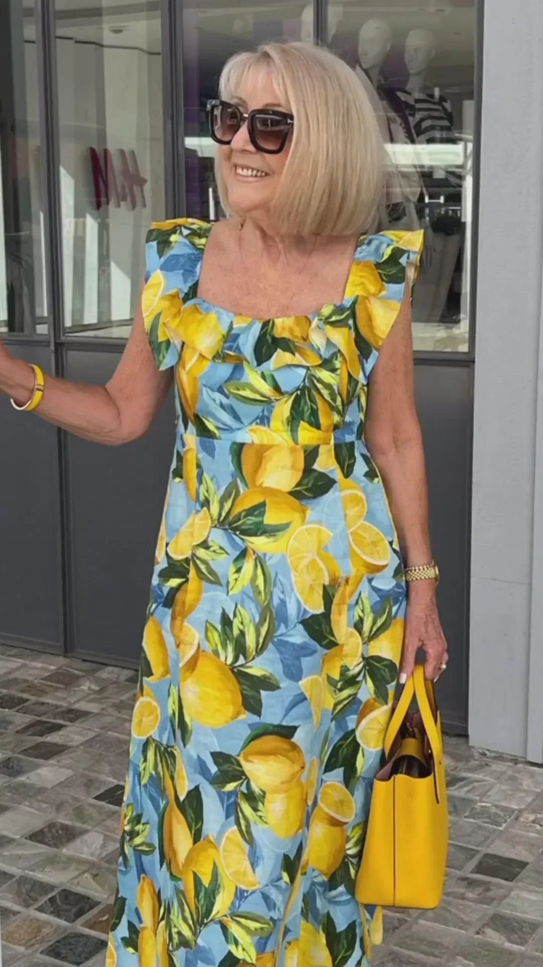 đ„Hot 41%OFFđ„Plus Size Lemon Printing Tunic Dress