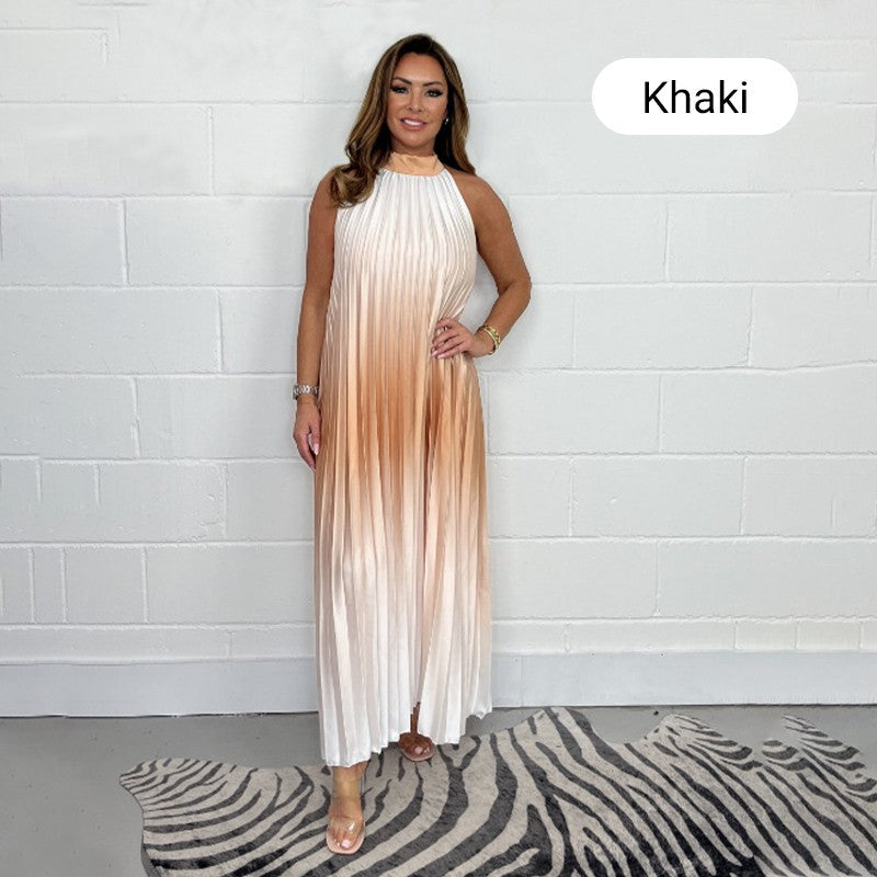 💟💃Robe sans manches à plis dégradés