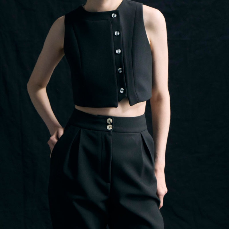 💥Free Shiping🌷Women's Elegant 2 Piece Outfits Sleeveless Top & High Waist Pants