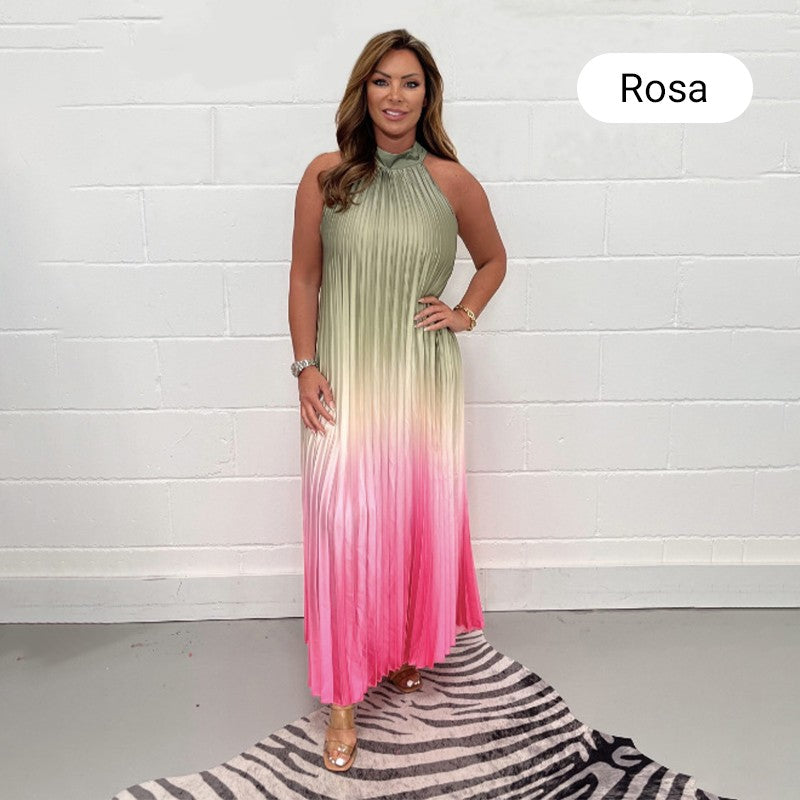 💟💃Robe sans manches à plis dégradés
