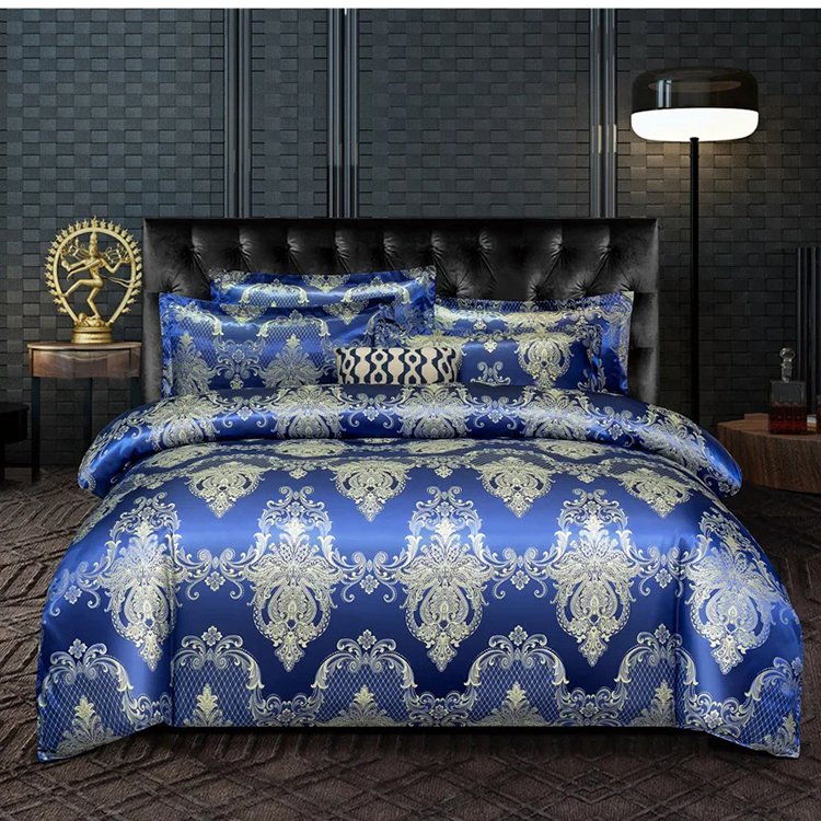🔥Olympic Sale - 40%-49% de réduction + Livraison gratuite✈️🔥Livraison gratuite🔥Linge de lit luxueux en satin jacquard, 4 pièces