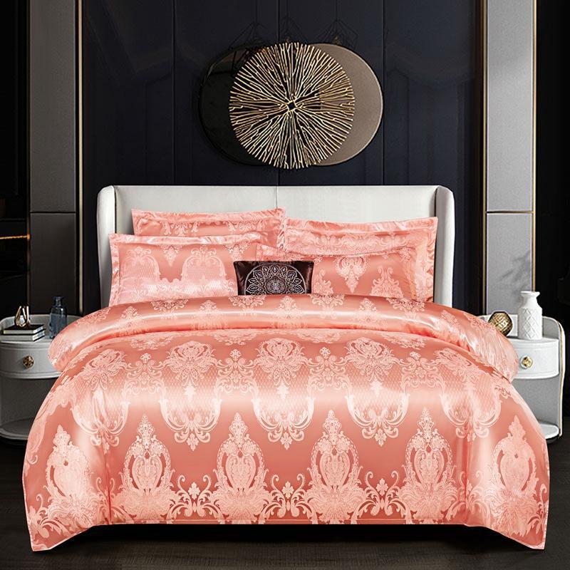 🔥Olympic Sale - 40%-49% de réduction + Livraison gratuite✈️🔥Livraison gratuite🔥Linge de lit luxueux en satin jacquard, 4 pièces