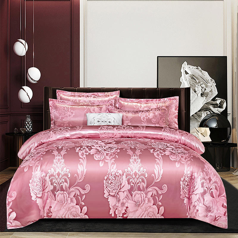 🔥Olympic Sale - 40%-49% de réduction + Livraison gratuite✈️🔥Livraison gratuite🔥Linge de lit luxueux en satin jacquard, 4 pièces