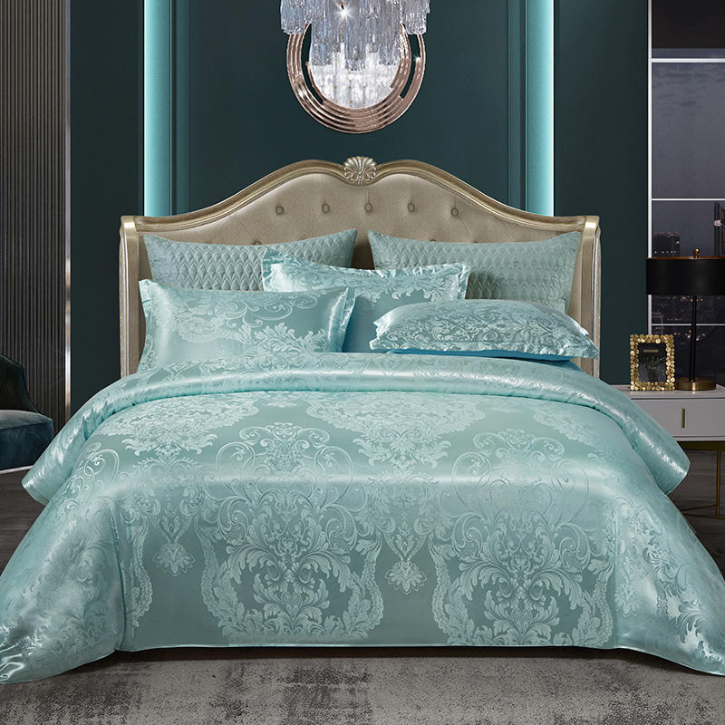 🔥Olympic Sale - 40%-49% de réduction + Livraison gratuite✈️🔥Livraison gratuite🔥Linge de lit luxueux en satin jacquard, 4 pièces