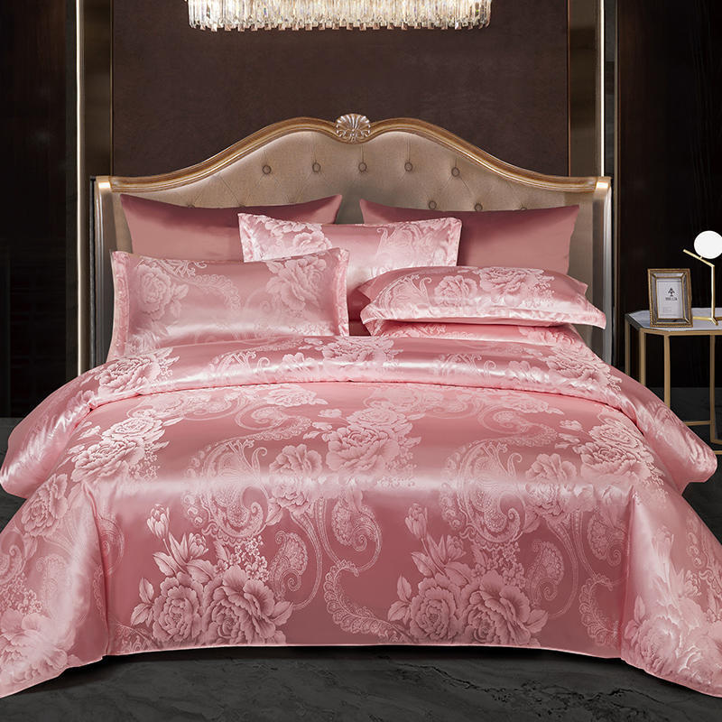 🔥Olympic Sale - 40%-49% de réduction + Livraison gratuite✈️🔥Livraison gratuite🔥Linge de lit luxueux en satin jacquard, 4 pièces