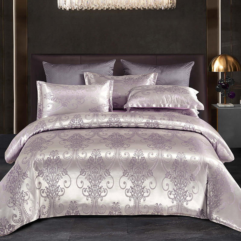 🔥Olympic Sale - 40%-49% de réduction + Livraison gratuite✈️🔥Livraison gratuite🔥Linge de lit luxueux en satin jacquard, 4 pièces