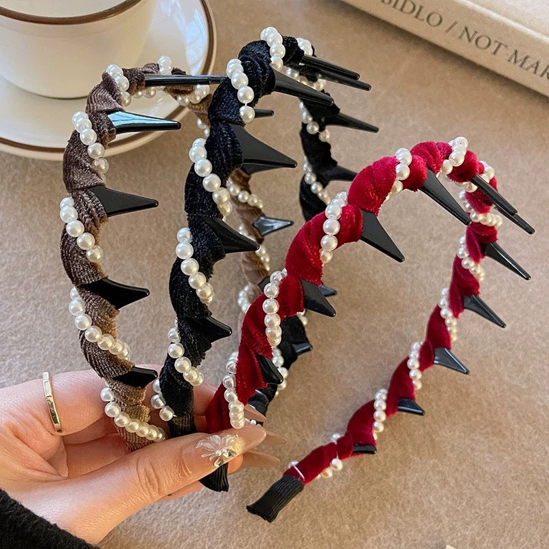 📢✨Promotion Lightning 50% de réduction! 🌸Serre - tête vintage en perles artificielles🫧