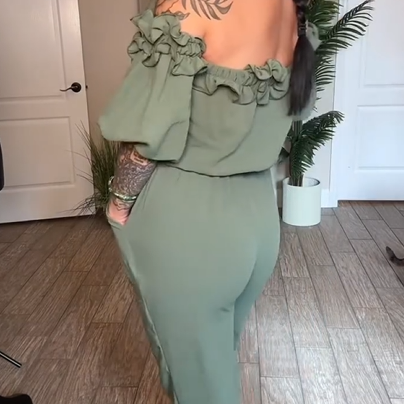 đSummer Sale 50% OFFđč đ„Off-Shoulder Frill Design JumpsuitÂ