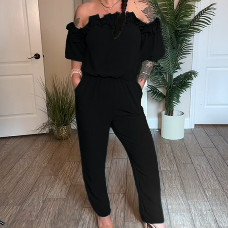 đSummer Sale 50% OFFđč đ„Off-Shoulder Frill Design JumpsuitÂ