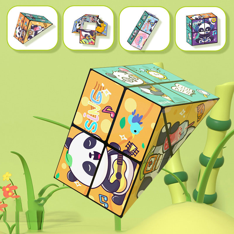 🔥Livraison gratuite dans tout le centre commercial🔥🔥 50 % DE RÉDUCTION – Cube magique panda pliable créatif pour enfants 🐼✨