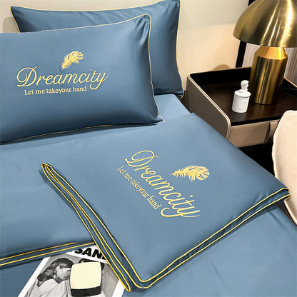 【Vente directe d'usine】❄️Parure de lit quatre pièces en velours de haute qualité💕Confortable et rafraîchissant