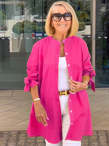 💥NOUVEAUX ARRIVANTS💥Vestes longues en coton de couleur unie pour femmes