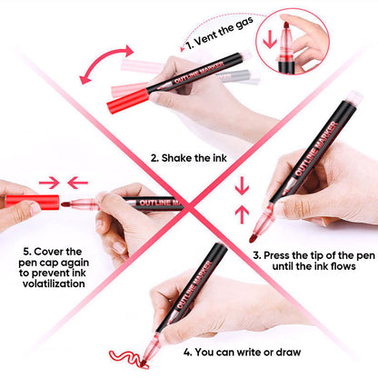 🎅Idée cadeau de Noël 49% de réduction - 🎁Stylos surligneurs Graffiti lumineux pour coloriage