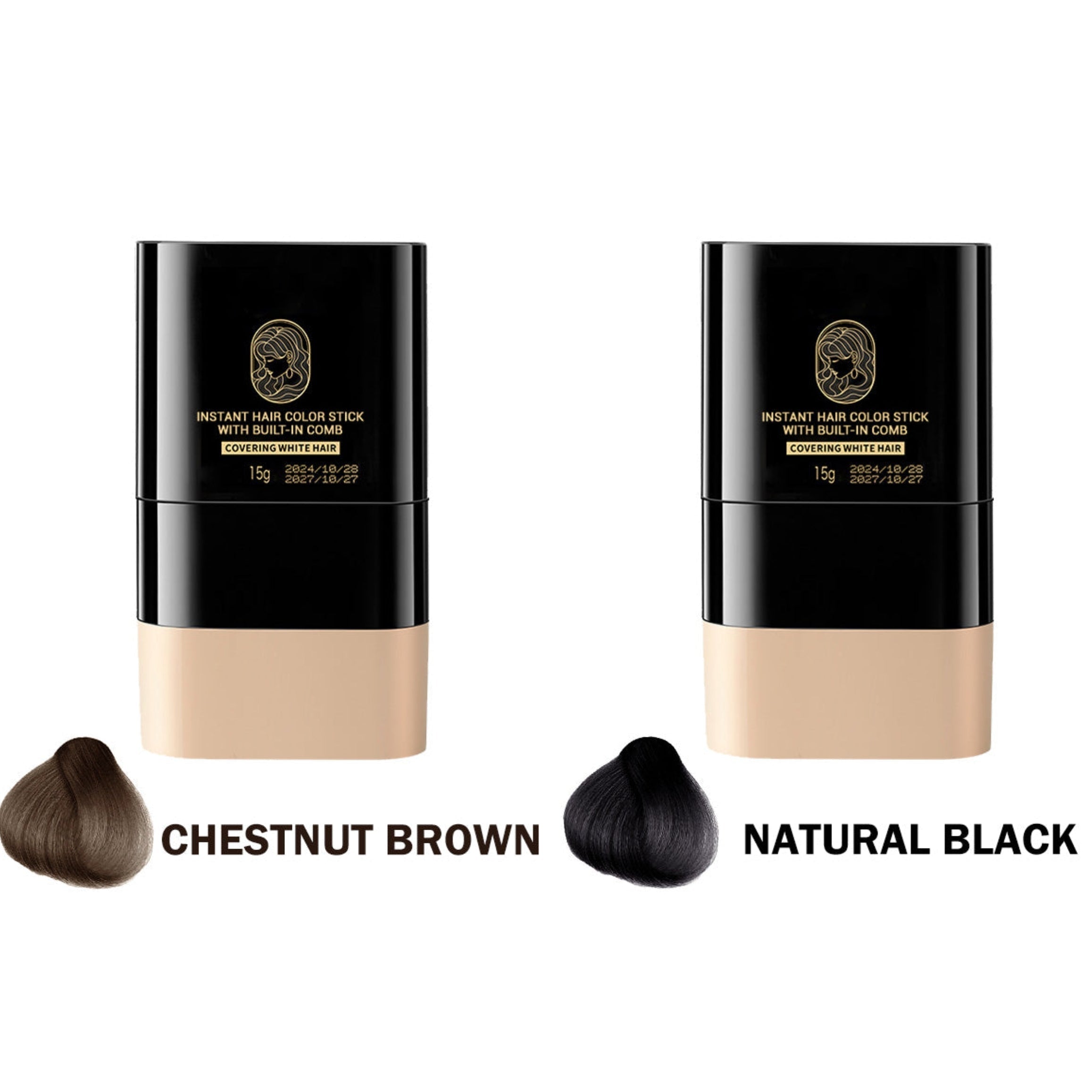 Bâton de coloration instantanée avec peigne intégré
