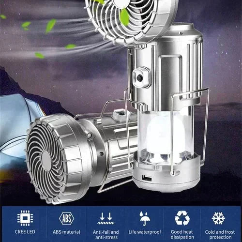 💡💡🎁Vente chaude 50% de réduction🎁🔥Lanterne de camping LED portable avec ventilateur