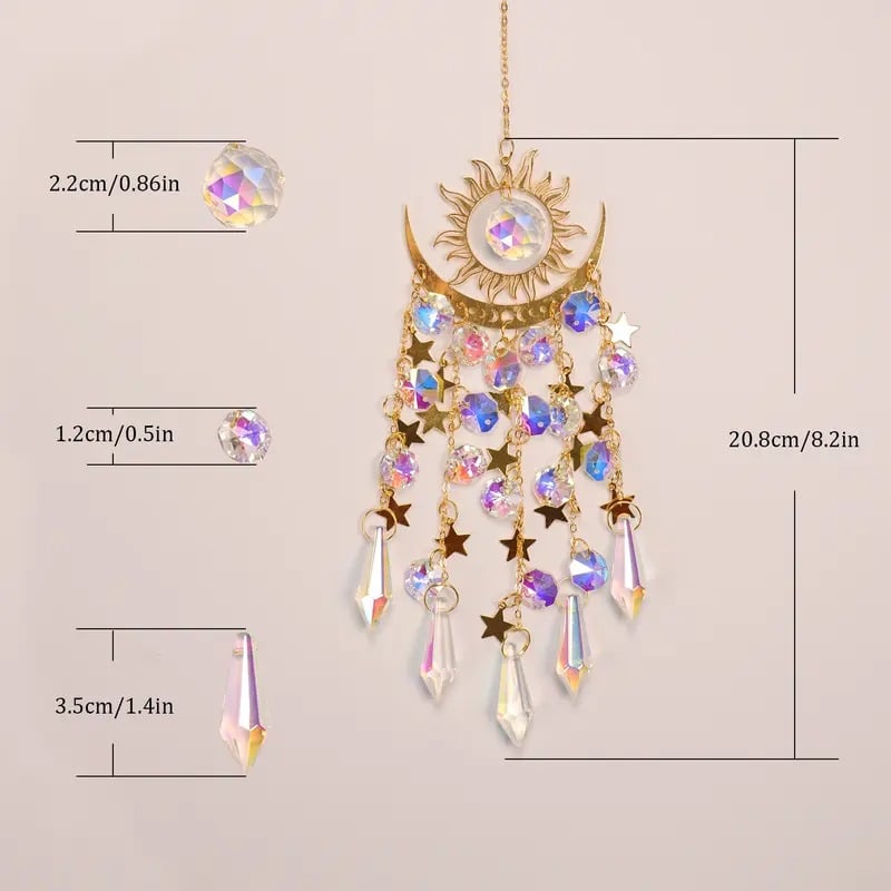 ⏰Dernier jour de vente !!⌛✨ Attrape-soleil en cristal, décoration intérieure et extérieure pour fenêtre, chambre, cour, jardin☪️