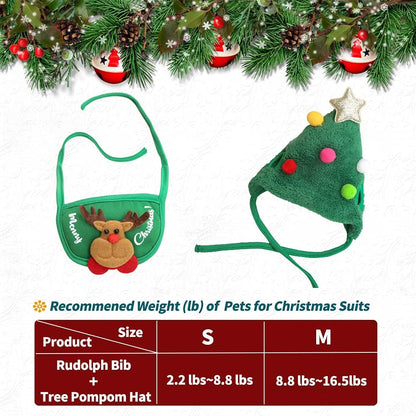 🎄Adorable bonnet à pompon en forme de sapin de Noël🎅