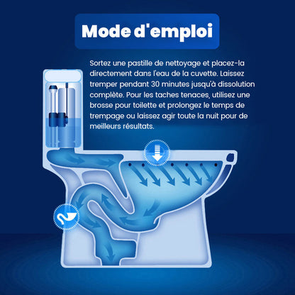 ✨ Comprimés effervescents de nettoyage des toilettes - décontamination, tartre urinaire, alcali urinaire et élimination des odeurs