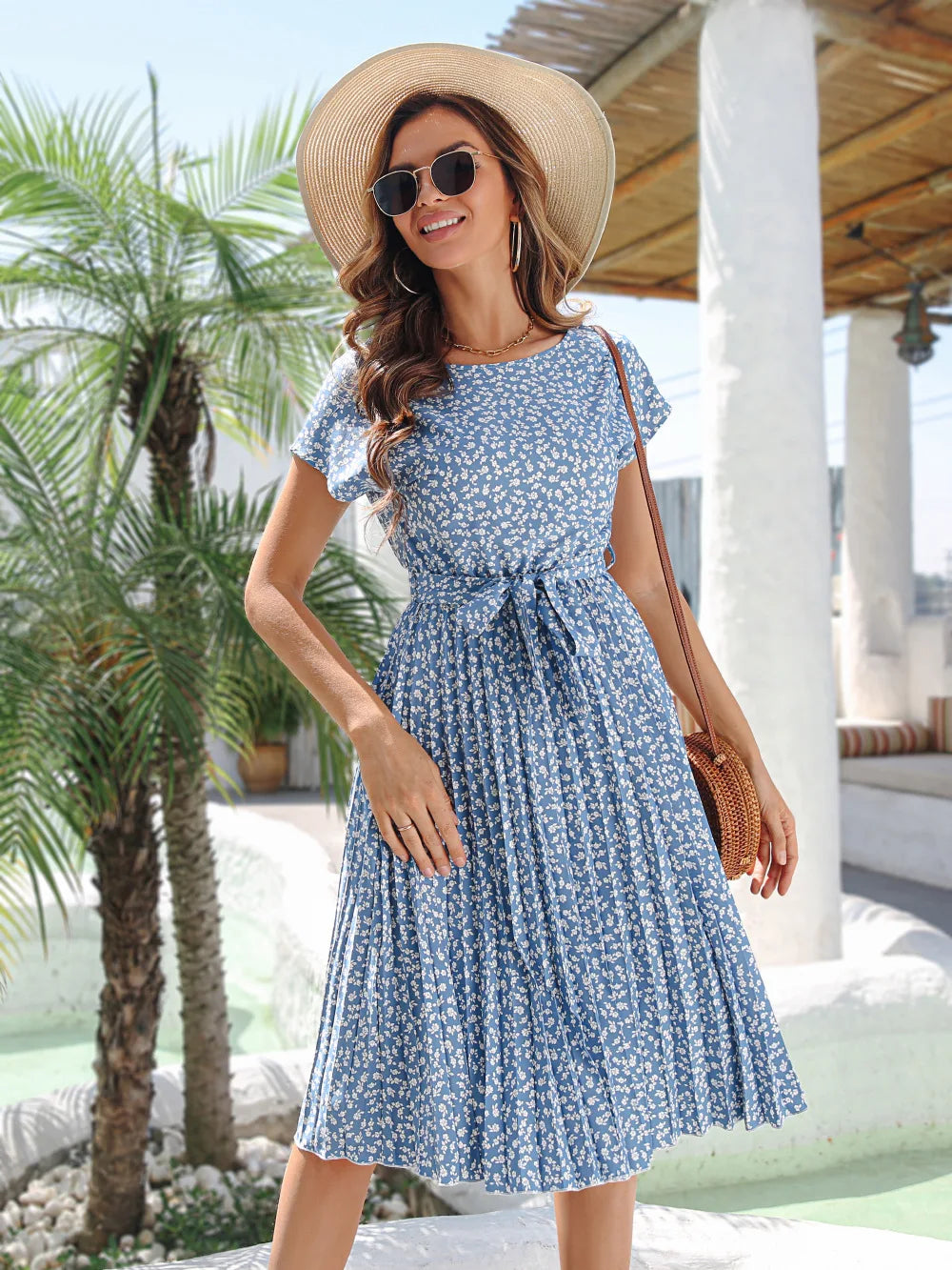 Robe à fleurs pour femmes pour le printemps et l'été