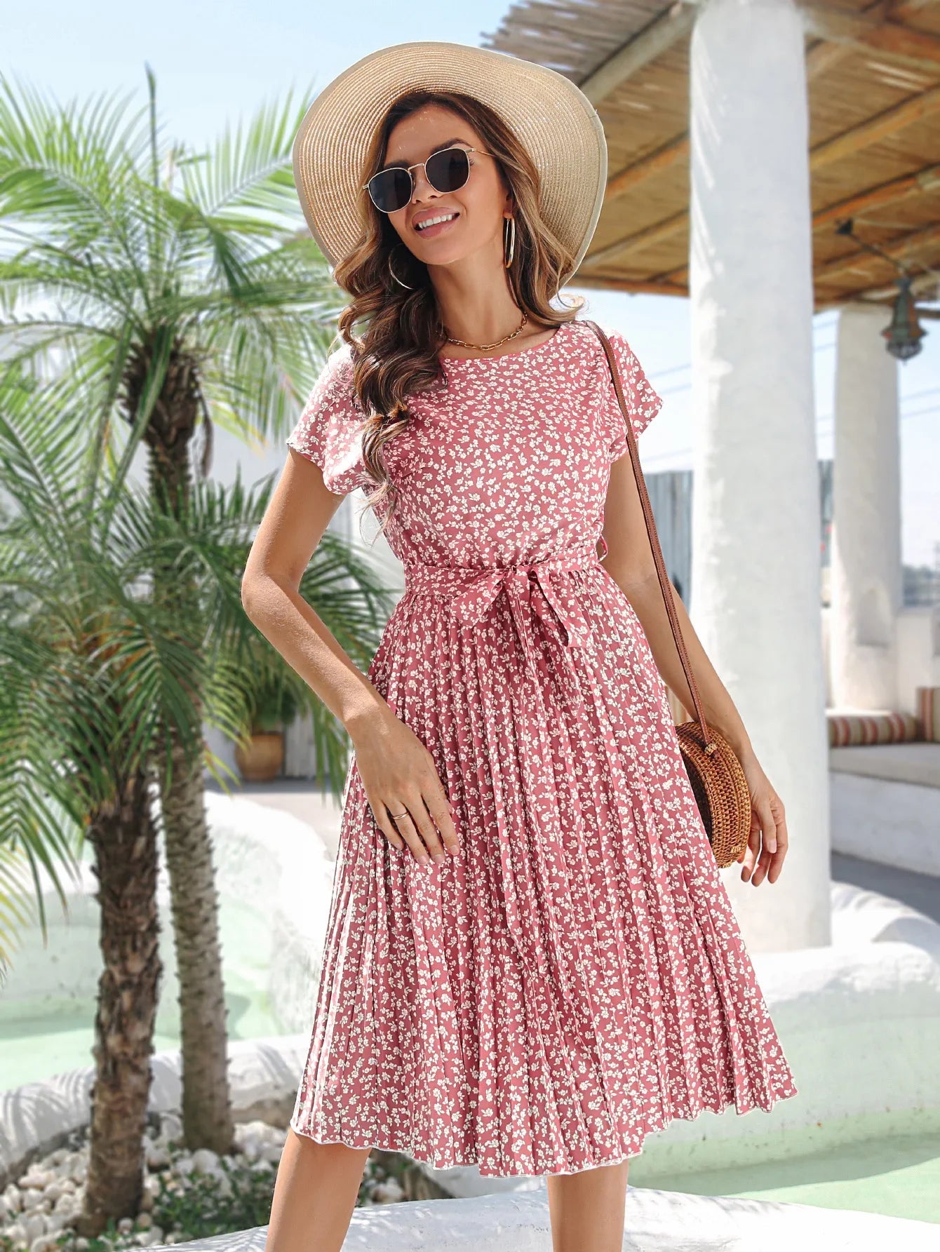 Robe à fleurs pour femmes pour le printemps et l'été