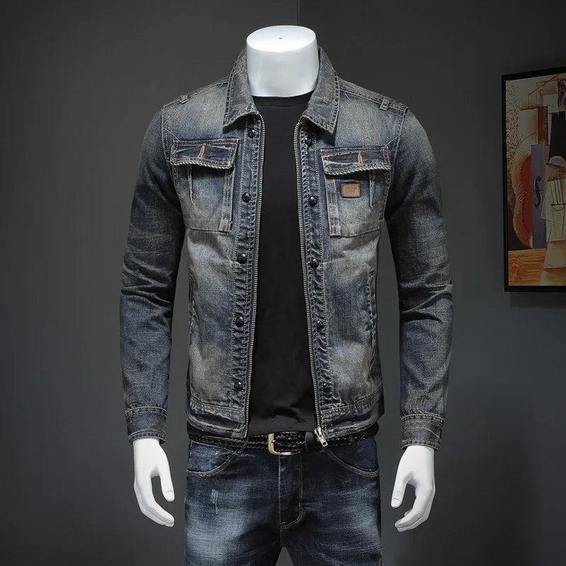 Veste en jean pour hommes Pyery