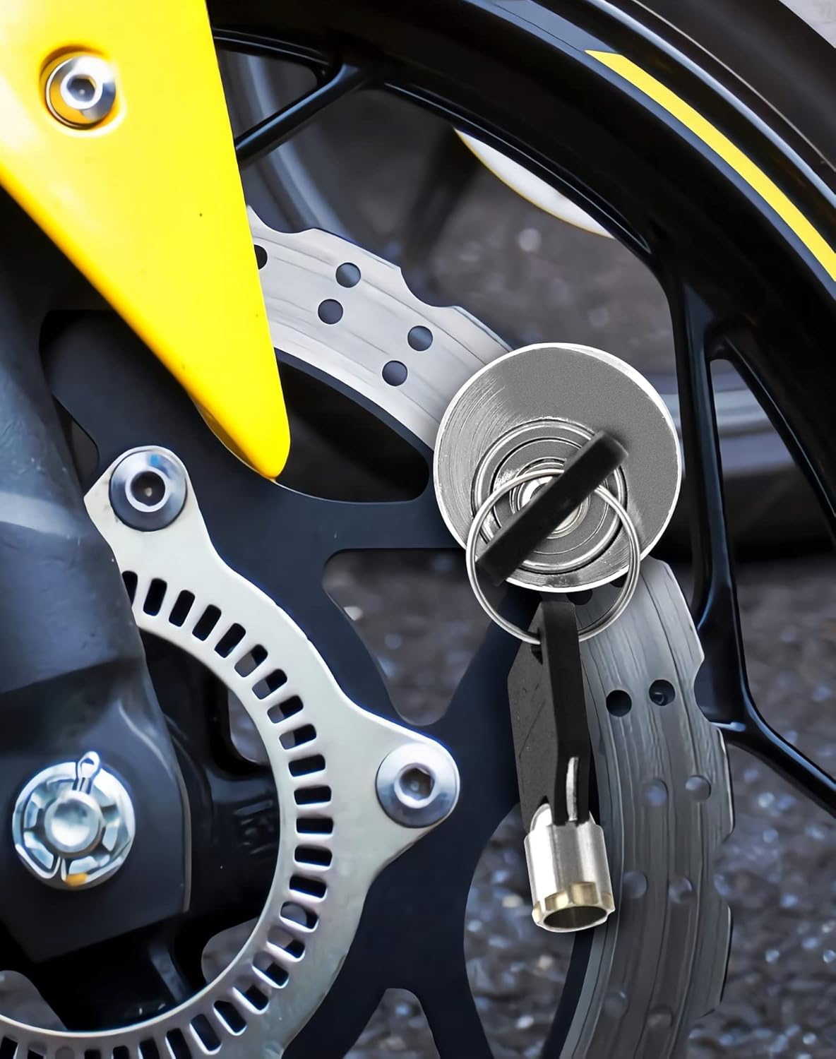 🎁🔒 Achetez-en 1, obtenez-en 1 GRATUIT ! 🏍️ Serrure à disque antivol pour motocyclette ✨