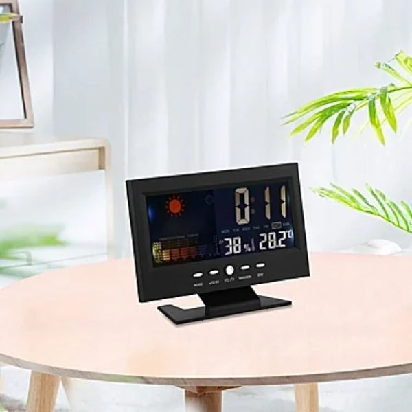🔥🔥 Moniteur numérique de température et d'humidité à LED prévisions météo réveil de bureau à LED (50% de réduction sur le dernier jour)