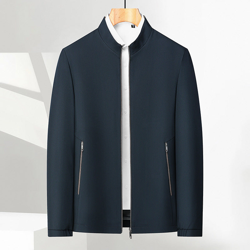 Veste Décontractée à Col Montant et Fermeture à Glissière pour Hommes
