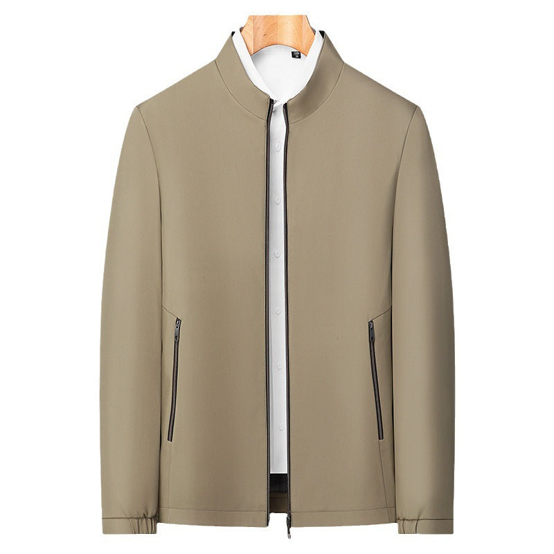 Veste Décontractée à Col Montant et Fermeture à Glissière pour Hommes