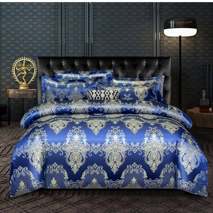 🔥Olympic Sale - 40%-49% de réduction + Livraison gratuite✈️🔥Livraison gratuite🔥Linge de lit luxueux en satin jacquard, 4 pièces