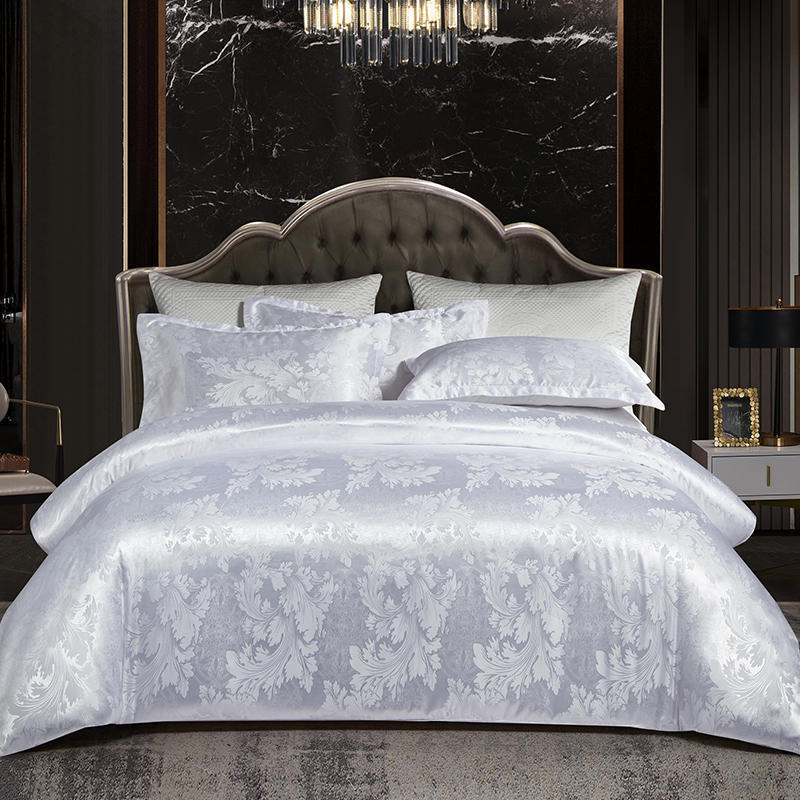 🔥Olympic Sale - 40%-49% de réduction + Livraison gratuite✈️🔥Livraison gratuite🔥Linge de lit luxueux en satin jacquard, 4 pièces