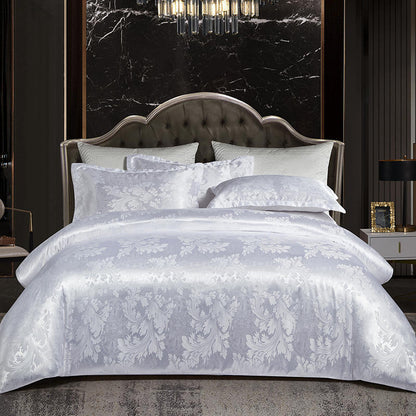 🔥Olympic Sale - 40%-49% de réduction + Livraison gratuite✈️🔥Livraison gratuite🔥Linge de lit luxueux en satin jacquard, 4 pièces