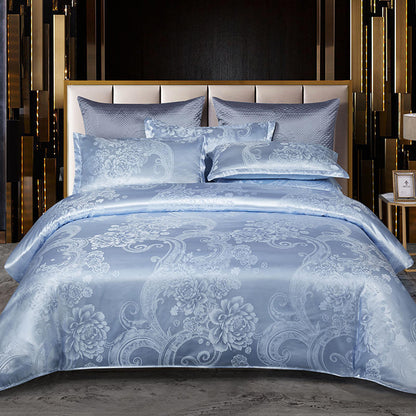 🔥Olympic Sale - 40%-49% de réduction + Livraison gratuite✈️🔥Livraison gratuite🔥Linge de lit luxueux en satin jacquard, 4 pièces