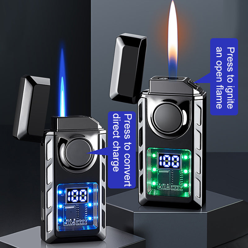 Briquet à Double Flamme Multifonctionel avec Lumières Colorées🎁