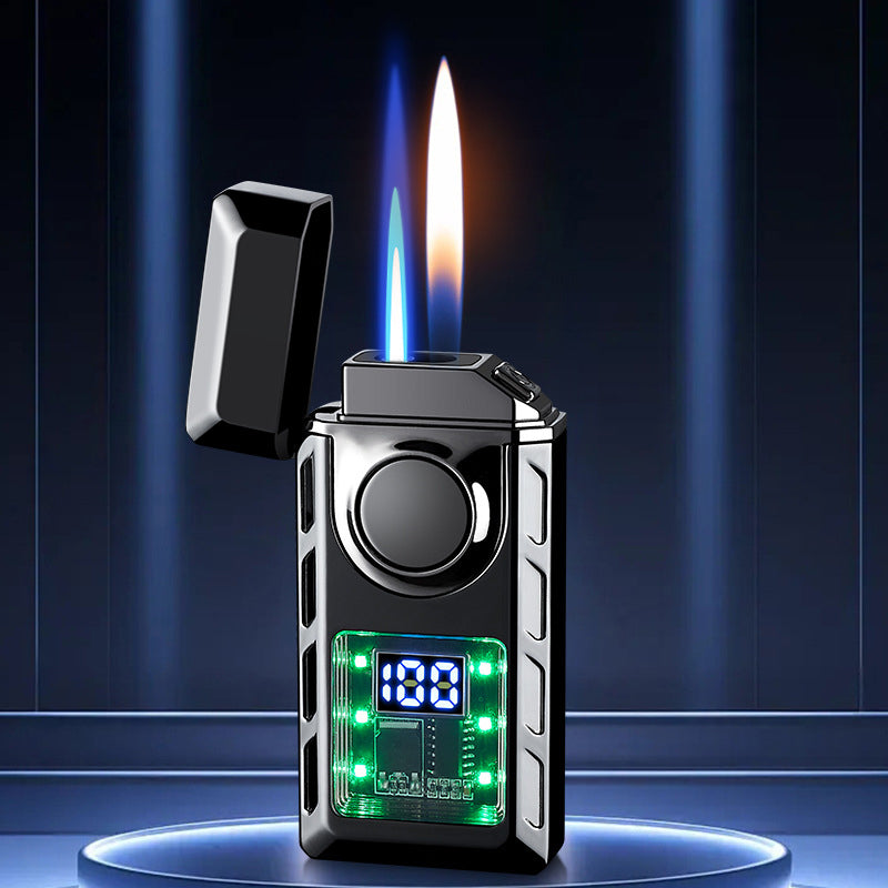 Briquet à Double Flamme Multifonctionel avec Lumières Colorées🎁