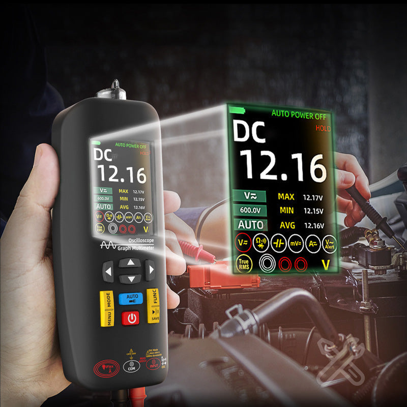 Multimètre Graphique Portable 3-en-1 - Oscilloscope, Inspecteur et Lampe de Poche
