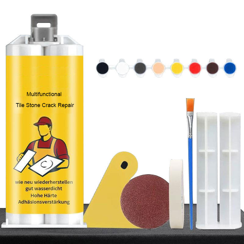 Kit de Réparation Multifonctionnel pour Fissures dans les Carreaux et la Pierre