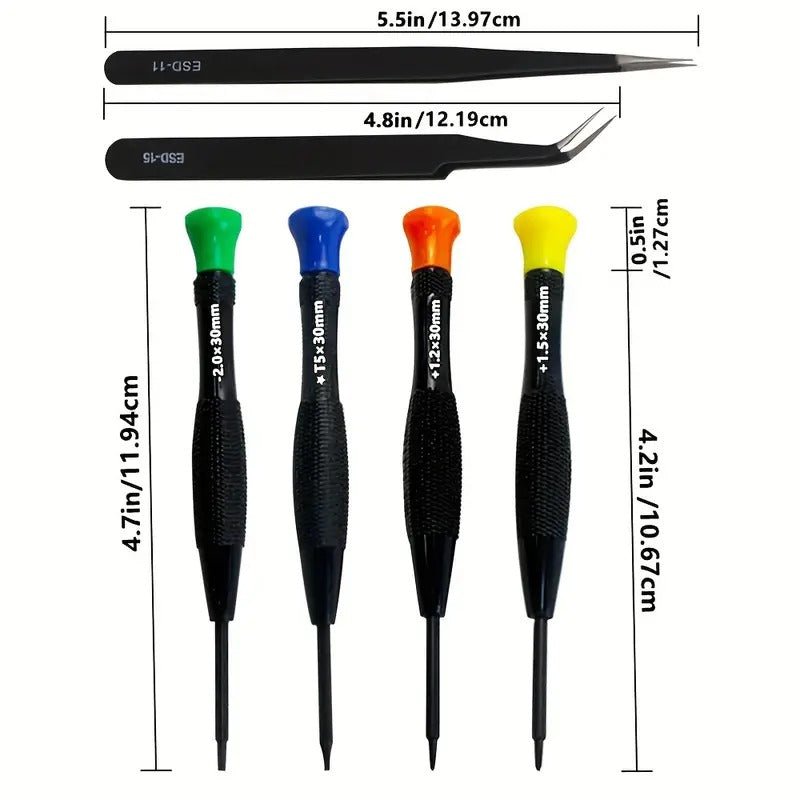 Kit de réparation électronique avec tournevis de précision 18 pièces