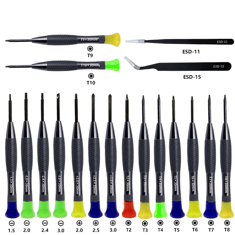 Kit de réparation électronique avec tournevis de précision 18 pièces