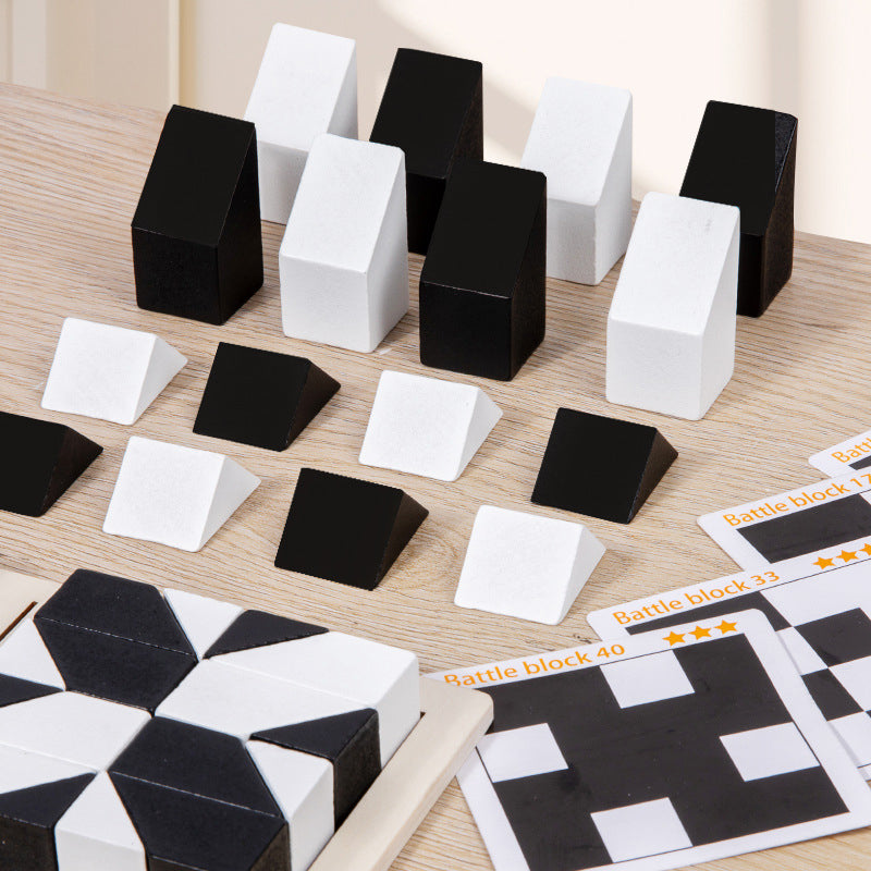 Puzzle de blocs de construction cachés-Jouets pour développer la capacité d'imagination spatiale des enfants-Jeu de société interactif parent-enfant