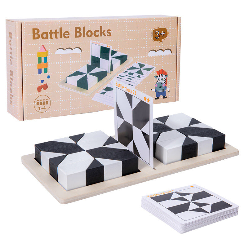 Puzzle de blocs de construction cachés-Jouets pour développer la capacité d'imagination spatiale des enfants-Jeu de société interactif parent-enfant