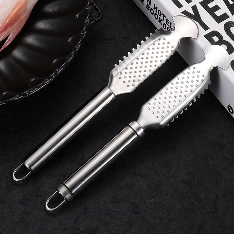 🔪Écailleur de poisson en acier inoxydable🏠
