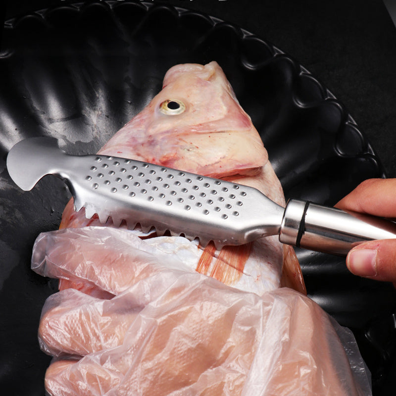 🔪Écailleur de poisson en acier inoxydable🏠